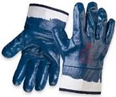 Защитные трикотажные промышленные с защитной манжетой (крагой) и полным нитриловым покрытием Защитные трикотажные промышленные с защитной манжетой (крагой) и полным нитриловым покрытием