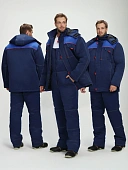 Костюм зимний Флофт-2 (тк.Смесовая,210) п/к, т.синий/васильковый