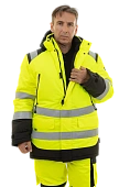 Зимняя сигнальная куртка-парка Brodeks KW217 , желтый/черный 