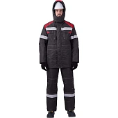 Костюм СТАРАТЕЛЬ зимний, серый-красный