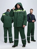Костюм зимний Квайл-1 СОП (тк.Смесовая,210) брюки, т.зеленый/желтый