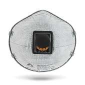 Полумаска противоаэрозольная с клапаном, с угольным слоем, чашеобразная