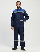 Костюм Зенк-1 СОП (тк.Смесовая,240) брюки, т.синий/васильковый