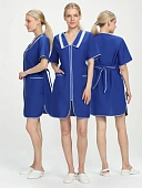 Халат женский Сакура (тк.Габардин), васильковый