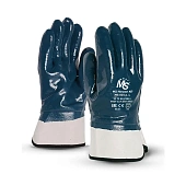 Перчатки MS Нитрил КП (MS-121), джерси, нитрил полный, крага, цвет синий