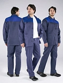 Костюм Стандарт (тк.Смесовая,210) брюки, т.синий/васильковый