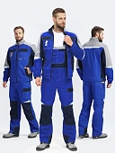 Костюм Вектрон-2 (тк.Смесовая,240) п/к, васильковый/т.синий/серый