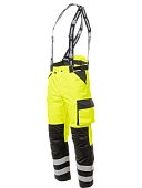 Зимние сигнальные брюки Brodeks KW308, желтый/черный 