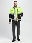 Куртка-трансформер сигнальная ProfLineSpecialist (тк.Смесовая МВО,240), желтый/черный