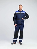Костюм ProfLineBase-2 (тк.Твил,210) п/к, т.синий/черный/васильковый
