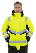 Зимняя сигнальная куртка Brodeks KW216, желтый/черный  Зимняя сигнальная куртка Brodeks KW216, желтый/черный