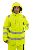 Зимняя сигнальная куртка-парка Brodeks KW220, желтый 