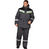 Костюм УРЕНГОЙ зимний, серый-черный, 4 кл пояс