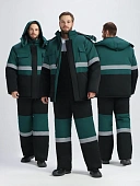Костюм зимний Нордхард-2 СОП У. (тк.Смесовая,240) п/к, черный/т.зеленый
