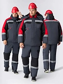 Костюм зимний Вектрон-2 СОП (тк.Смесовая,240) п/к, черный/красный/серый