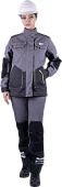 Куртка ЭДВАНС летняя, серый-т.серый-черный, женская