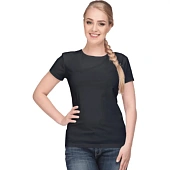 Футболка с лайкрой женская черная