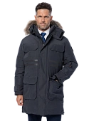 Зимняя пуховая куртка-парка Brodeks KW233, т.серый