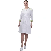 Халат МИРАЖ, белый-св/зеленый