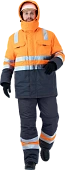 Костюм РЕФЛЕКТ-2 зимний, Со - 3-й класс защиты, Тн - 4-й класс защ, флуоресцентный оранжевый-серый