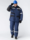 Костюм зимний Беркут (тк.Таслан) п/к, т.синий/черный