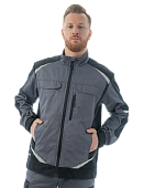 Летняя куртка Brodeks KS 202 C, графит серый/черный  Летняя куртка Brodeks KS 202 C, графит серый/черный