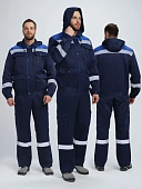 Костюм Нейч-2 СОП с капюшоном К. (тк.Смесовая,210) п/к, т.синий/васильковый