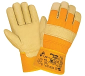 Перчатки кожаные комбинированные утеплённые 2Hands 0395 с защитой от МП Перчатки кожаные комбинированные утеплённые 2Hands 0395 с защитой от МП