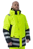 Зимняя мультизащитная куртка-парка Brodeks MW 29-83В, желтый/черный