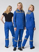 Костюм женский Веснис-1 СОП К. (тк.Смесовая,210) брюки, васильковый/серый