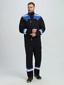 Костюм Бостон (тк.Саржа,320) брюки, т.синий/васильковый