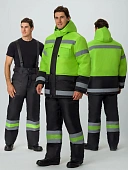 Костюм зимний для дорожника (тк.Оксфорд) брюки, лимонный/черный Костюм зимний для дорожника (тк.Оксфорд) брюки, лимонный/черный