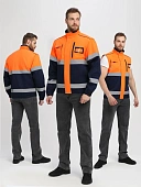 Куртка-трансформер сигнальная ProfLineSpecialist (тк.Смесовая МВО,240), оранжевый/т.синий Куртка-трансформер сигнальная ProfLineSpecialist (тк.Смесовая МВО,240), оранжевый/т.синий