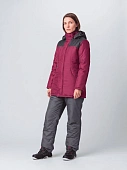 Куртка зимняя женская Сакрин (тк.Дюспо,80), бордовый/т.серый