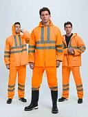 Костюм влагозащитный сигнальный ProfLineSpecialist СОП (ПВХ,210), оранжевый Костюм влагозащитный сигнальный ProfLineSpecialist СОП (ПВХ,210), оранжевый