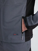 Куртка ProfLineLeader (тк.Хлопок/Спандекс,260), серый/черный