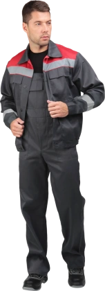 kostjum_master_ljuks_letnij_seryj_krasnyj_kurtka_polukombinezon