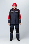 Костюм зимний женский Вектрон-2 СОП У. (тк.Смесовая,240) п/к, черный/красный/серый