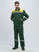 Костюм Лигор-1 СОП (тк.Смесовая,210) брюки, зеленый/желтый