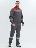 Костюм Лигор-2 СОП (тк.Смесовая,210) п/к, т.серый/красный