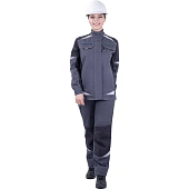 Куртка ТУРБО SAFETY летняя, серый-т.серый, женская