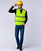 Жилет-Накидка сигнальный Неон Тип-4 (тк.Полиэфир,130), лимонный Жилет-Накидка сигнальный Неон Тип-4 (тк.Полиэфир,130), лимонный