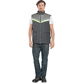 Жилет ВЬЮГА утепленный, т.серый-серый