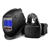Маска сварщика с АСФ Хамелеон ADF 815S TM16 Черная c подачей воздуха PAPR (с внешней кнопкой режима 