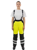 Зимние женские сигнальные брюки Brodeks KW330, желтый/черный  Зимние женские сигнальные брюки Brodeks KW330, желтый/черный