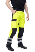 Сигнальные брюки Brodeks KS313, желтый/черный 