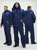 Костюм зимний Флофт-1 (тк.Смесовая,210) брюки, т.синий/васильковый