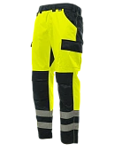 Сигнальные брюки Brodeks KS313, желтый/черный 