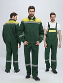 Костюм Лигор-2 СОП (тк.Смесовая,210) п/к, зеленый/желтый