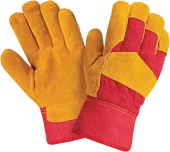 Перчатки СИБИРЬ М, (0385-11-RU), спилок, х/б, искуственный мех, жесткий манжет